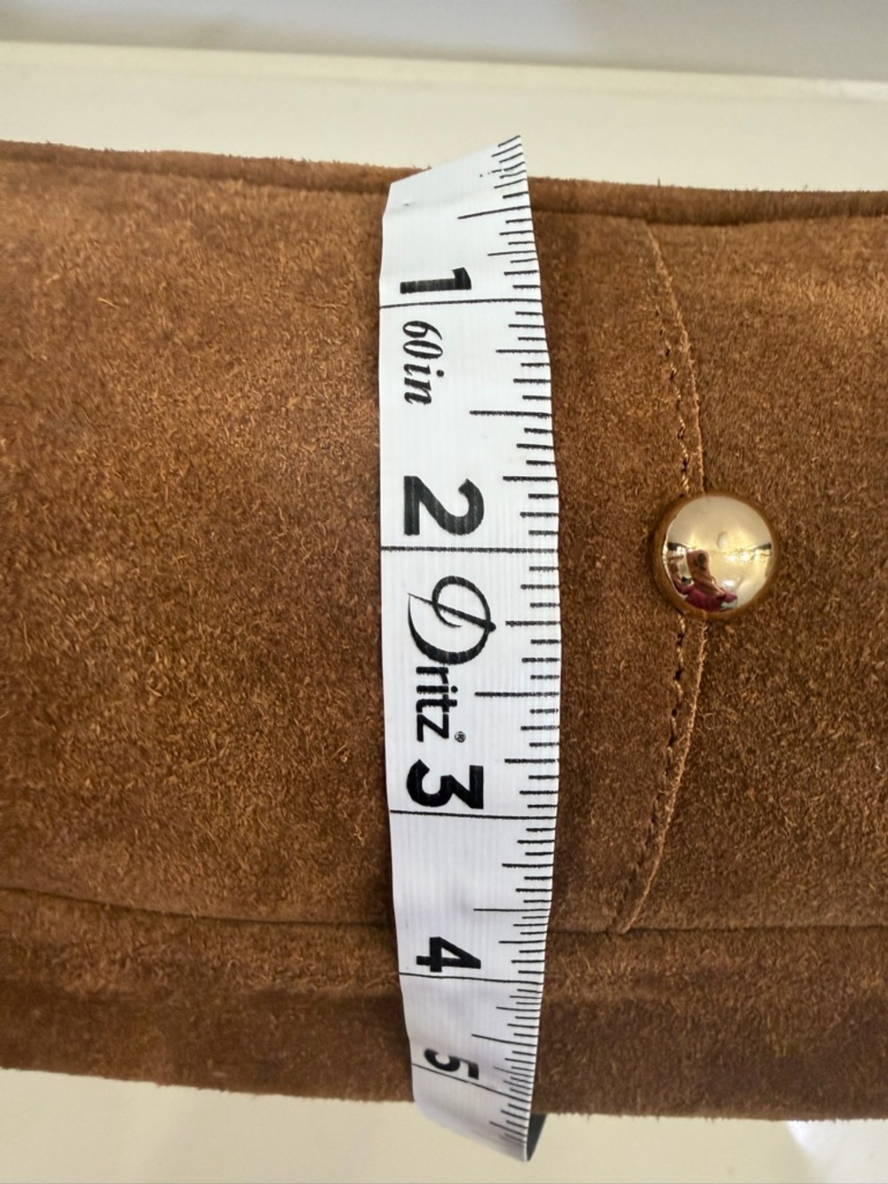 Haute Hippie Suede Shoulder Hobo in Cognac Brown with Gold Accent - Picture 4 of 7